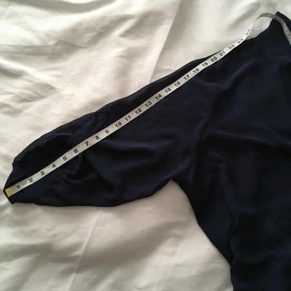 Navy Blue Sheer Button Down 🌊 - Picture 6 of 7